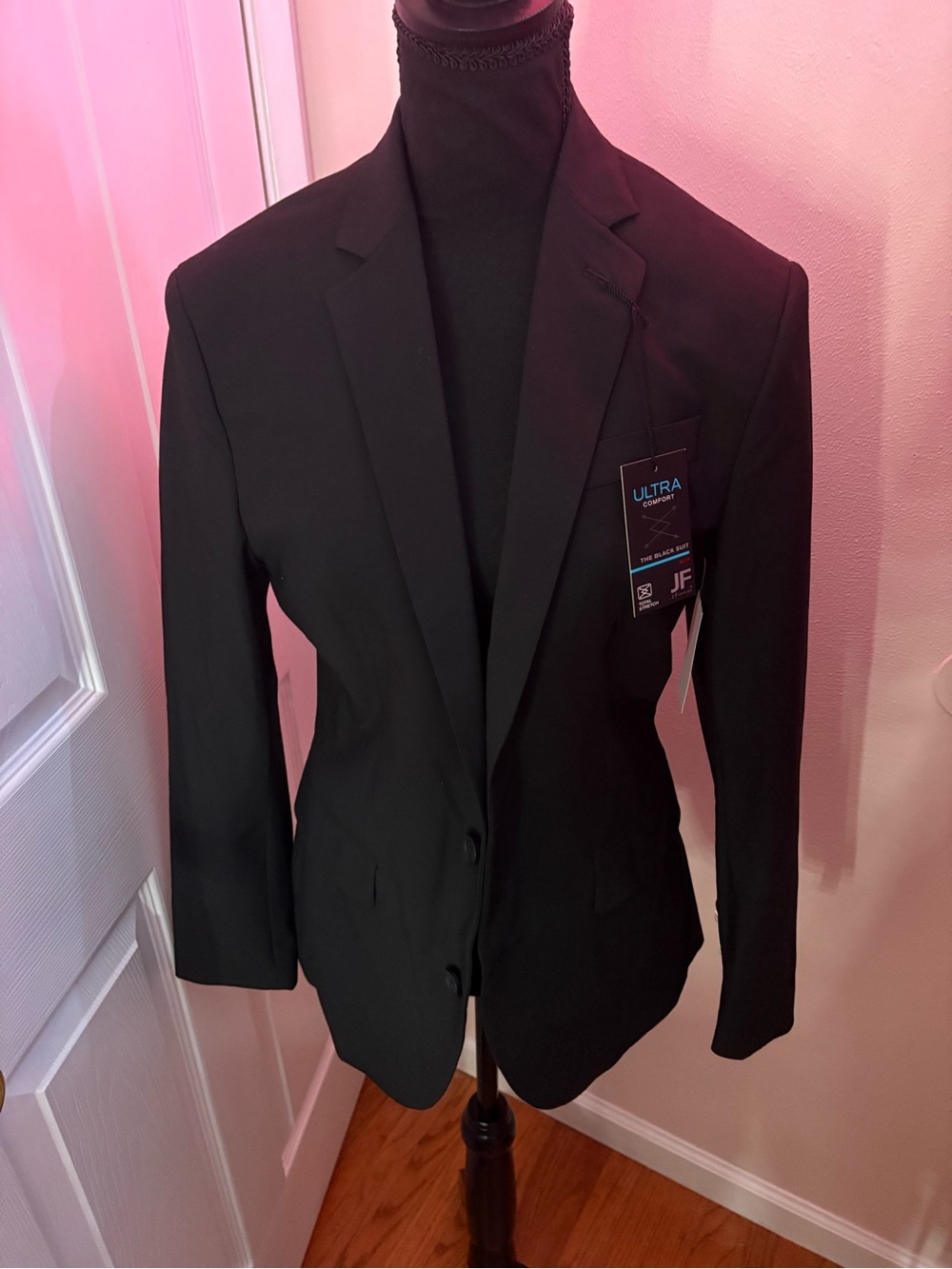 jf j.ferrar Men's Black Sport Coat